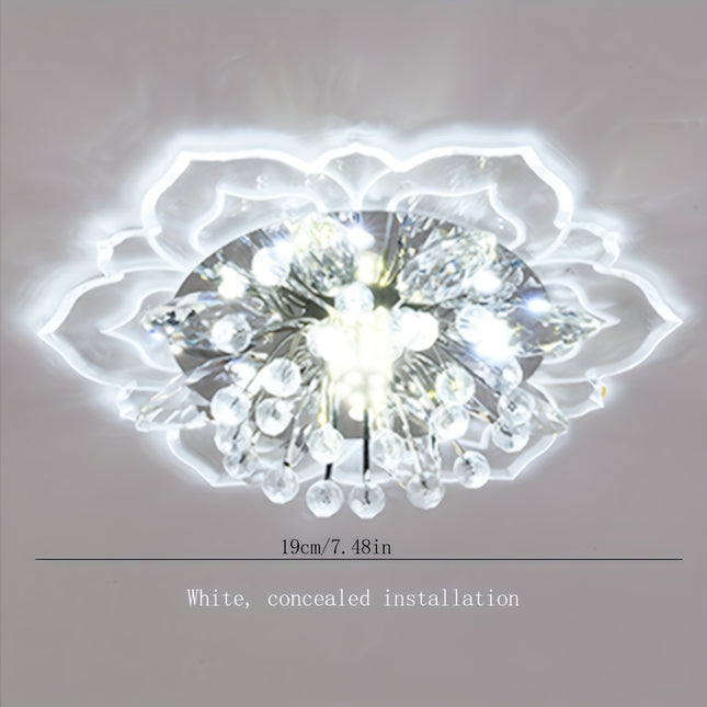 Modern Crystal Petals LED Ceiling Light - Elegant Indoor Fixture