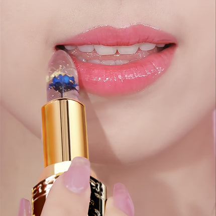 3pcs Flower-Shaped Crystal Gel Lipstick Set – Color Changing