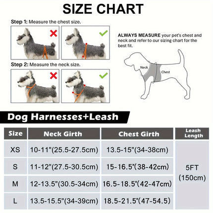 Reflective Dog Harness & Leash - Monti Bargains