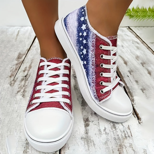 Star Pattern Canvas Sneakers