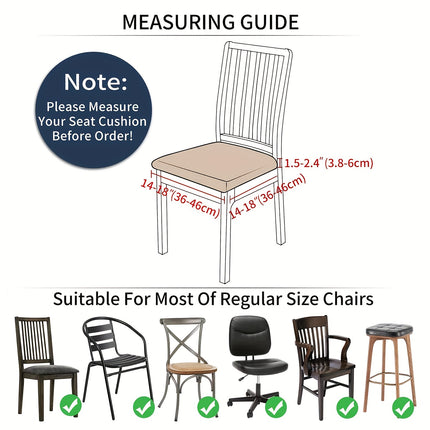 Modern Elastic T-Cushion Chair Slipcover - Stretch Dining Protector