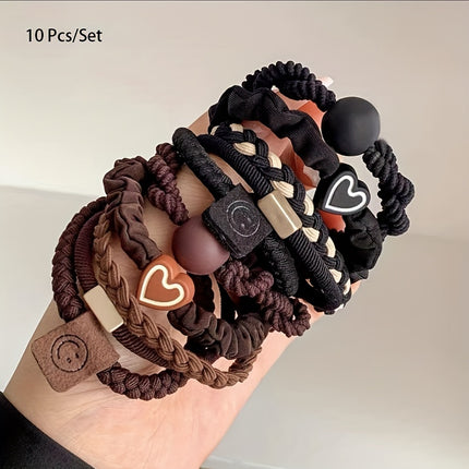 Heart & Smile Elastic Hair Ties