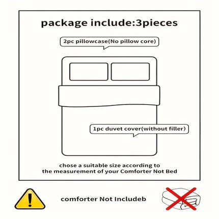 Floral 3-Piece Quilt Cover Set - All-Season Comfort