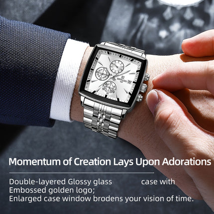 Luxury Blue Rectangle Quartz Watch