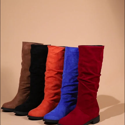 Stylish Slouchy Mid-Calf Boots