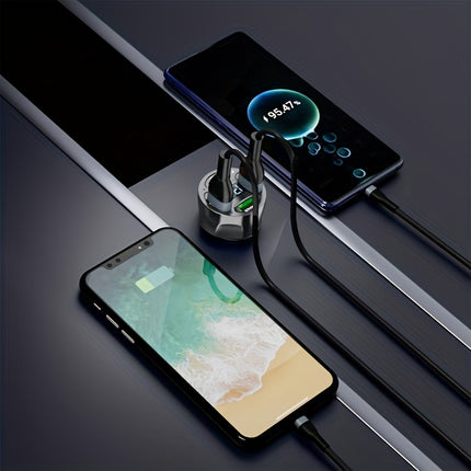 120W 4-in-1 Car Charger with Digital Display
