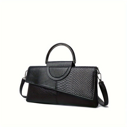 Two-Tone Snake Skin Mini Clutch