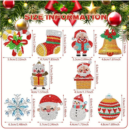 20pcs DIY Christmas Keychain Kit