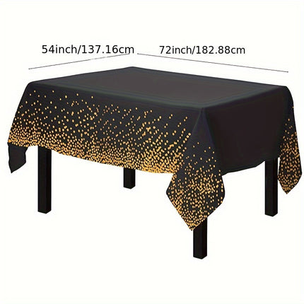 Golden Dot Tablecloth – Elegance Made Easy!