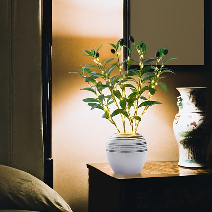 Olive Branch LED Lamp – Elegant Festive Decor
