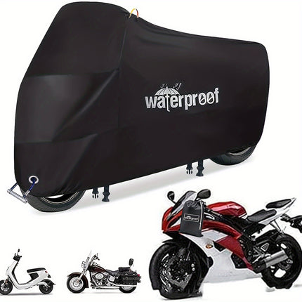 All-Season Waterproof Motorcycle Cover with Reflective Safety Straps
