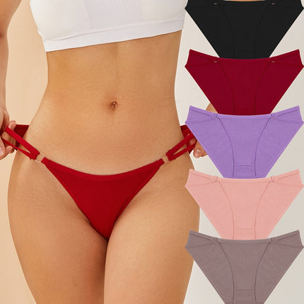5-Pack Women's Briefs with Ring Detail