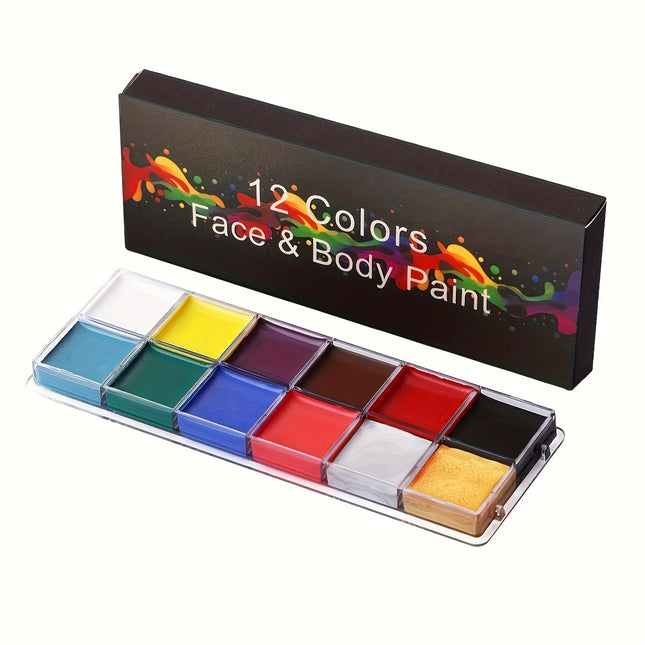 12-Color Face & Body Paint Kit