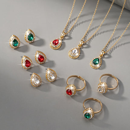Elegant Gemstone Wedding Accessories Set