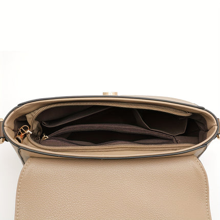 Retro Color Contrast Crossbody Bag