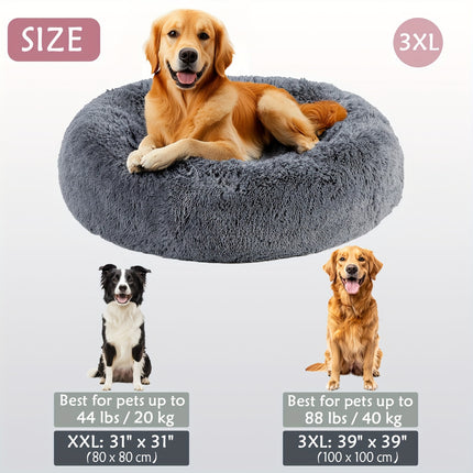 Calming Plush Pet Bed - Monti Bargains