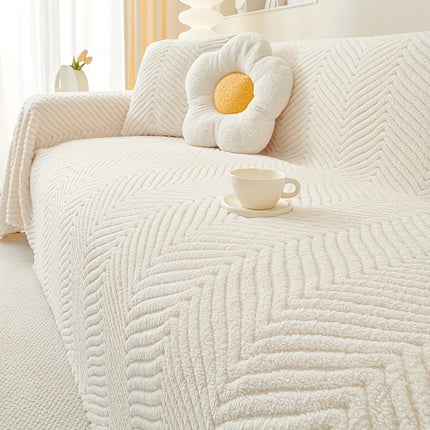 Plush Sofa Cover Blanket – Pet-Friendly, Anti-Slip Furniture Protector