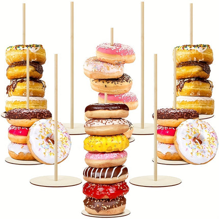 3pcs Wooden Donut Stand
