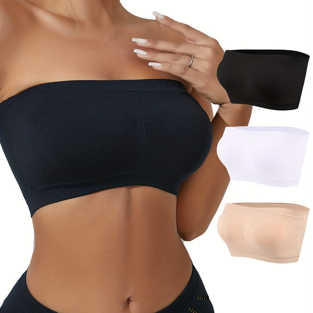 Double-Layer Shoulderless Strapless Bra