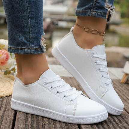 Classic White Canvas Sneakers