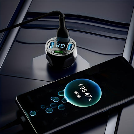 120W 4-in-1 Car Charger with Digital Display