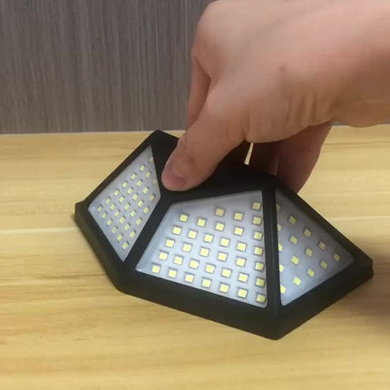 100LED Solar Induction Wall Light - Outdoor Human Body Sensor
