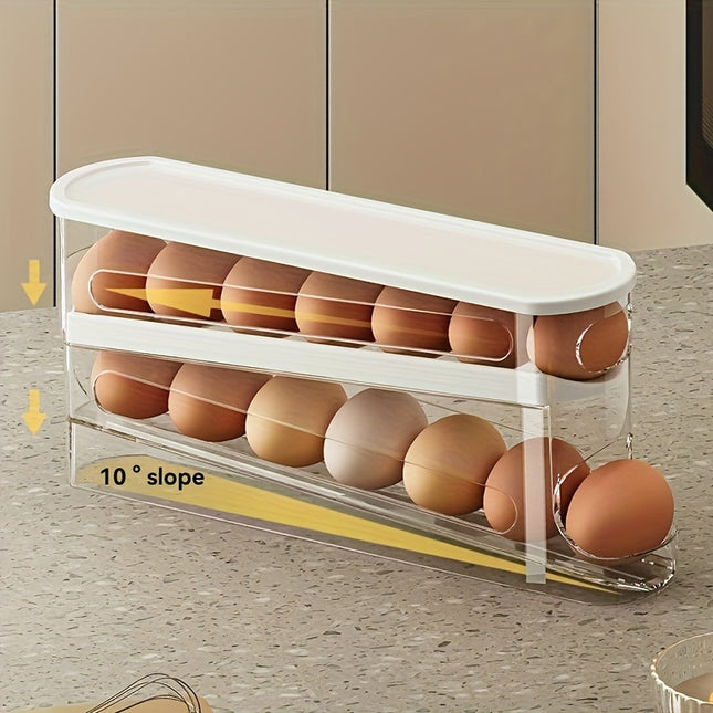 Space-Saving Roll-Top Egg Organizer for Fridge