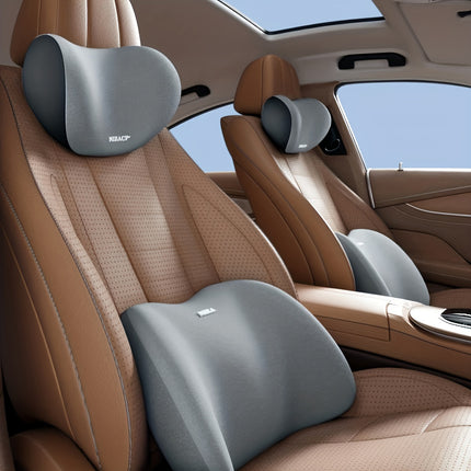 Memory Foam Car Neck & Lumbar Pillow – Ultimate Comfort