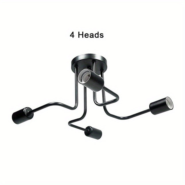 Vintage Industrial Loft Ceiling Lamp – 4/6/8 Head LED Lights