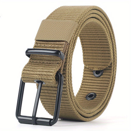 Men's Porous Canvas Pin Buckle Belt