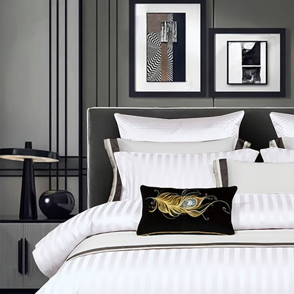 Luxury White Satin 3pcs Duvet Cover Set