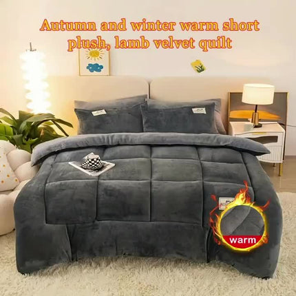 Industrial Sherpa Fleece Quilted Comforter - Thick & Cozy