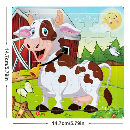 20-Piece Wooden Jigsaw Puzzles – Fun Learning for Kids! - Monti Bargains