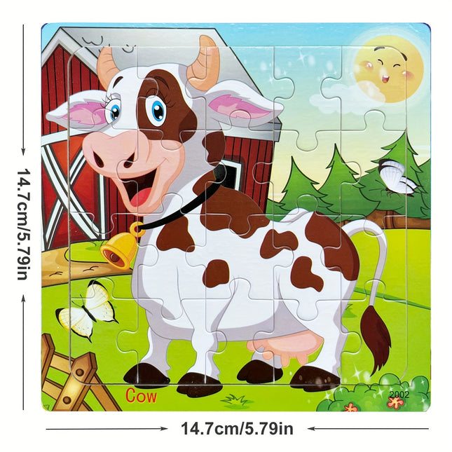 20-Piece Wooden Jigsaw Puzzles – Fun Learning for Kids! - Monti Bargains