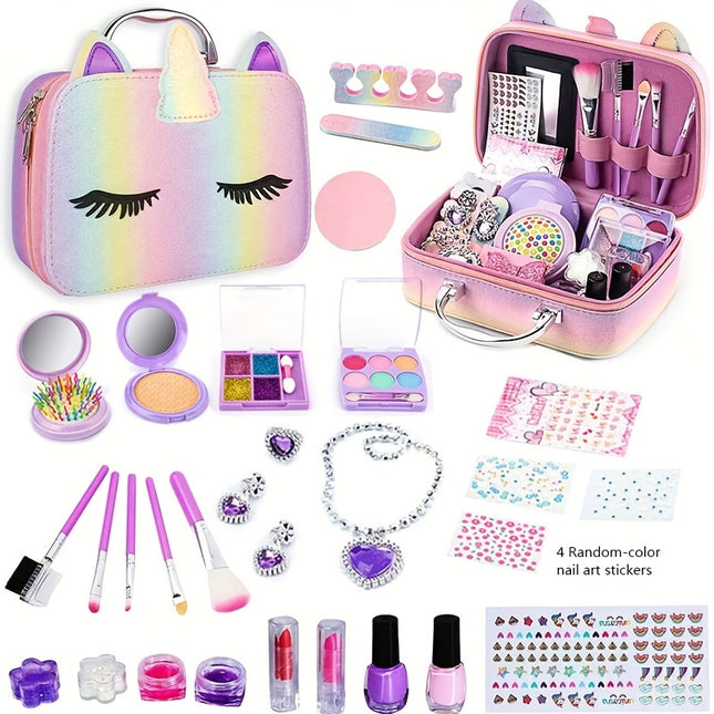 Washable Kids' Makeup Kit with Bag