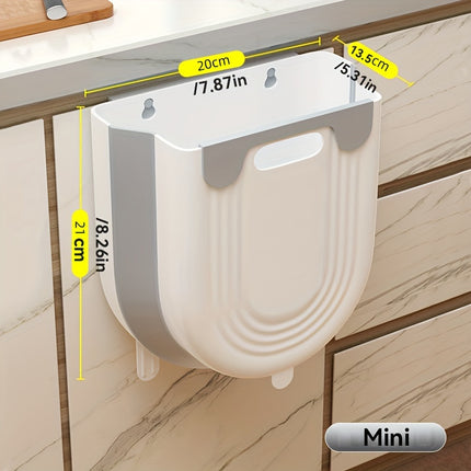 Space-Saving Foldable Trash Can with Cabinet Hook