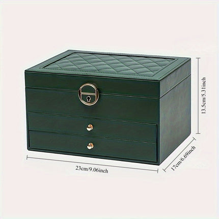 Elegant 3-Tier Jewelry Organizer Box - Luxe Storage Solution