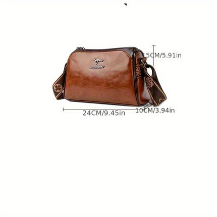 Trendy Solid Color Crossbody Bag