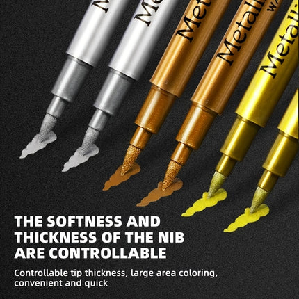 Metallic Brush Marker Set for Crafts