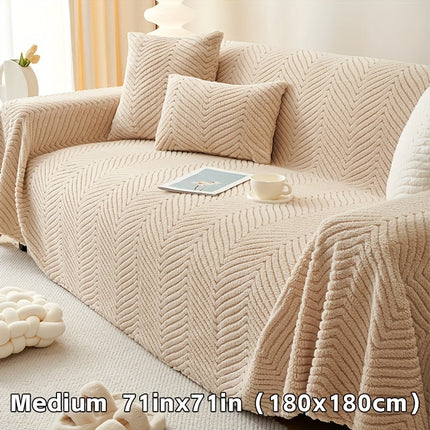 Plush Sofa Cover Blanket – Pet-Friendly, Anti-Slip Furniture Protector