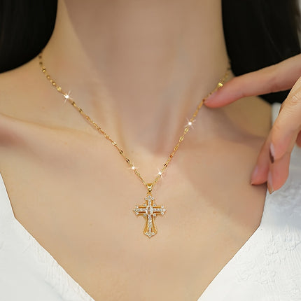 Elegant Cross Pendant Necklace