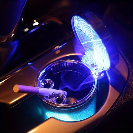 Luminous LED Car Ashtray – Sleek & Smokeless Solution