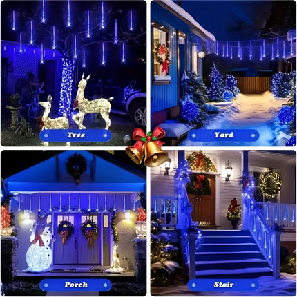 USB Christmas Meteor Shower Lights - Sparkling Outdoor Decor