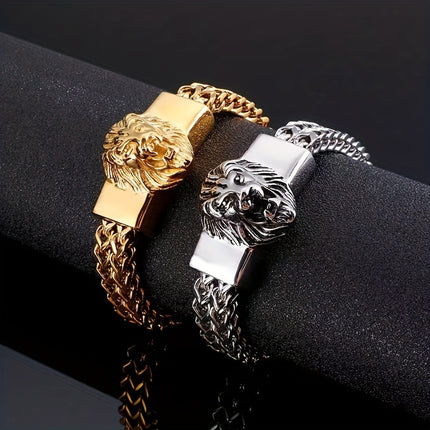 Lion Head Stainless Steel Bracelet