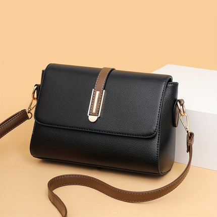Retro Color Contrast Crossbody Bag