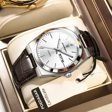 Luminous Quartz Watch with Calendar