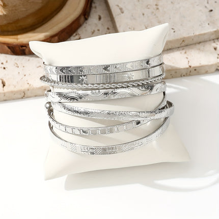 Vintage Ethnic Stacked Bracelet Set