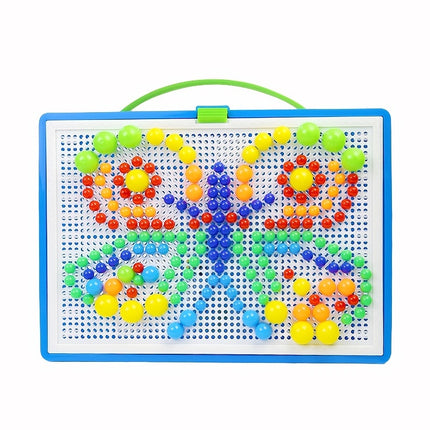Colorful Mushroom Nail Puzzle - Creative Learning Fun - Monti Bargains