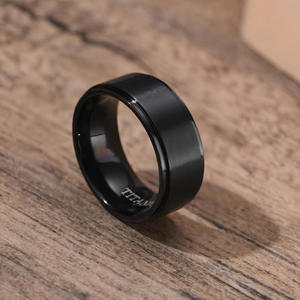 PANASH 8MM Titanium Steel Ring