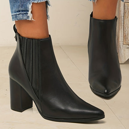 Trendy Chunky Heel Chelsea Boots